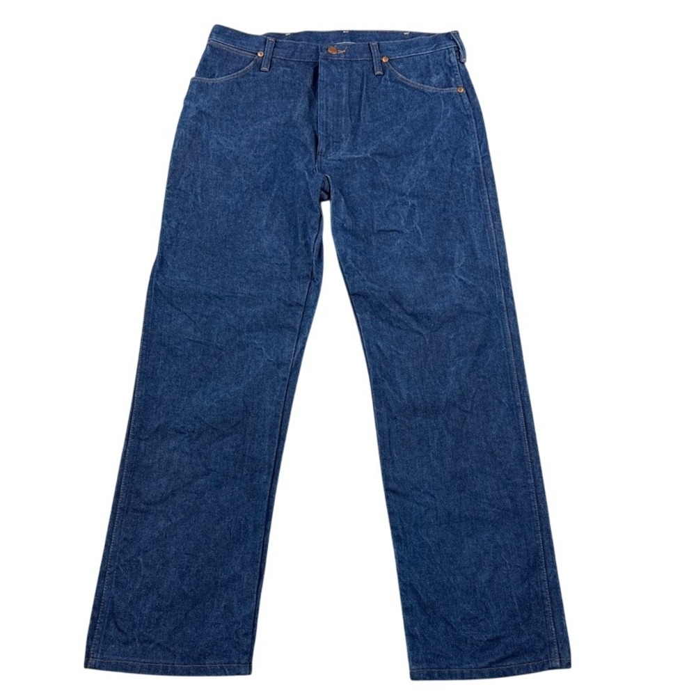 Wrangler Jeans Mens 36X30 Blue Denim Cowboy Cut Original Fit USA Made Vintage - Picture 2 of 14